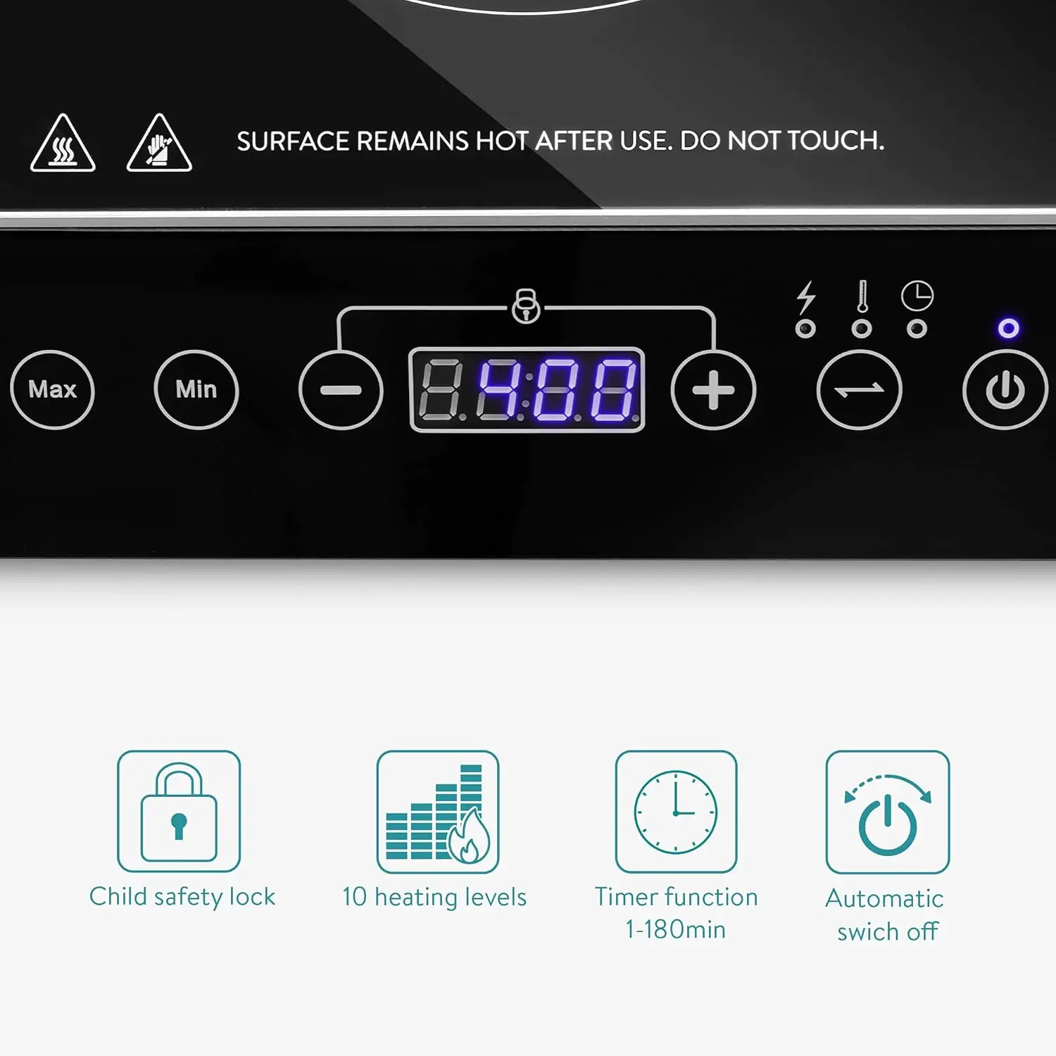 Double Induction Cooktop - Portable Dual Countertop Electric Stove Burner Cook-Top Hot Plate with 2 Hobs for Cooking - 24 x 14 x