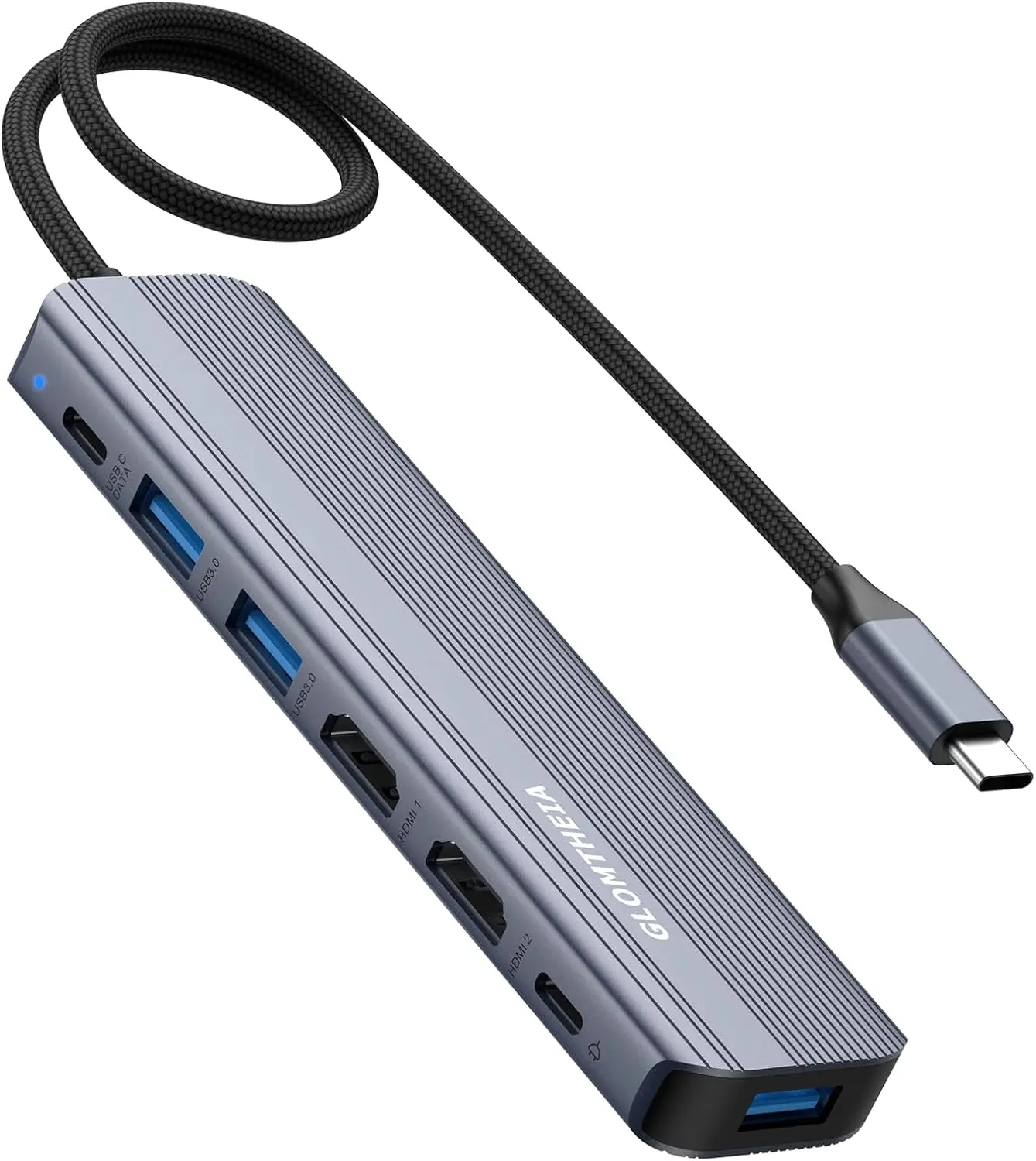 7-in-1 USB C Hub with Dual HDMI 4K, 100W PD Charging, and Multiple Ports for Laptops