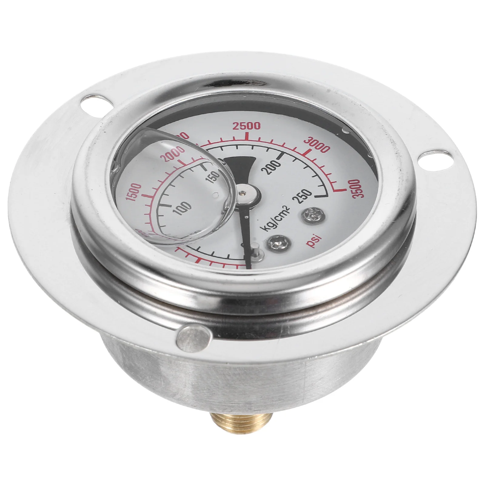 

Flanged Pressure Gauge Panel Mount Shockproof Measuring Tool Liquid Pressure Meter Industrial Use Measuring Tool