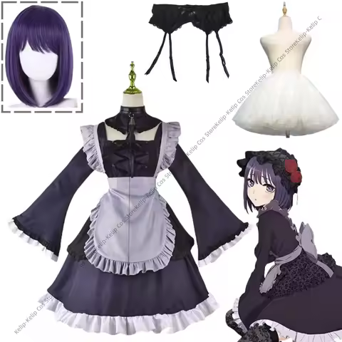 Anime My Dress Up Darling Marin Kitagawa Cosplay Costume Set Kuroe Shizuku Maid Dress Halloween Dress Up Lolita Cosplay Set