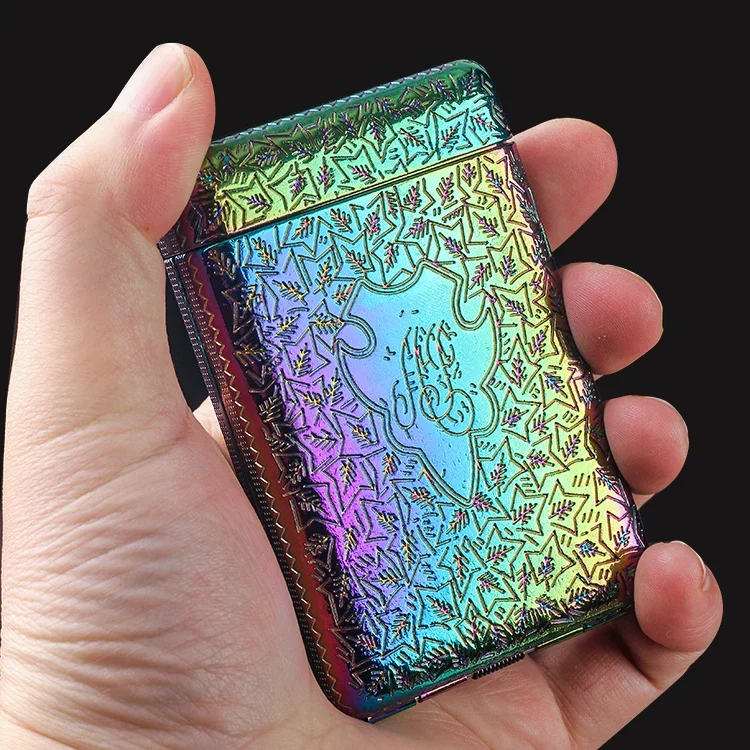 

Carved Cigarete Case Box Container Vintage Pocket Cigarettes Tobacco Case Box Holder Cigarette Storage Case Box Gifts