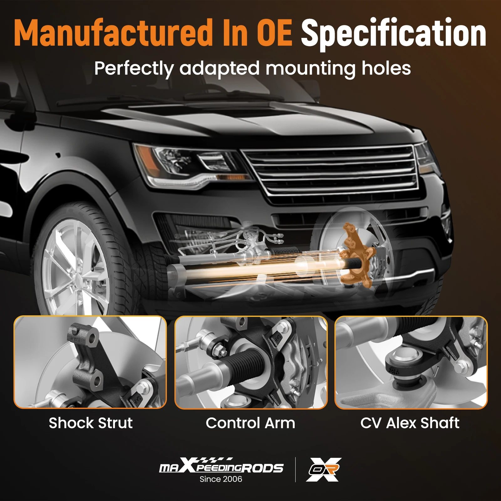 مفصل التوجيه الأمامي الأيمن المحمل لسيارة Toyota Highlander Sport AWD 2006-2007