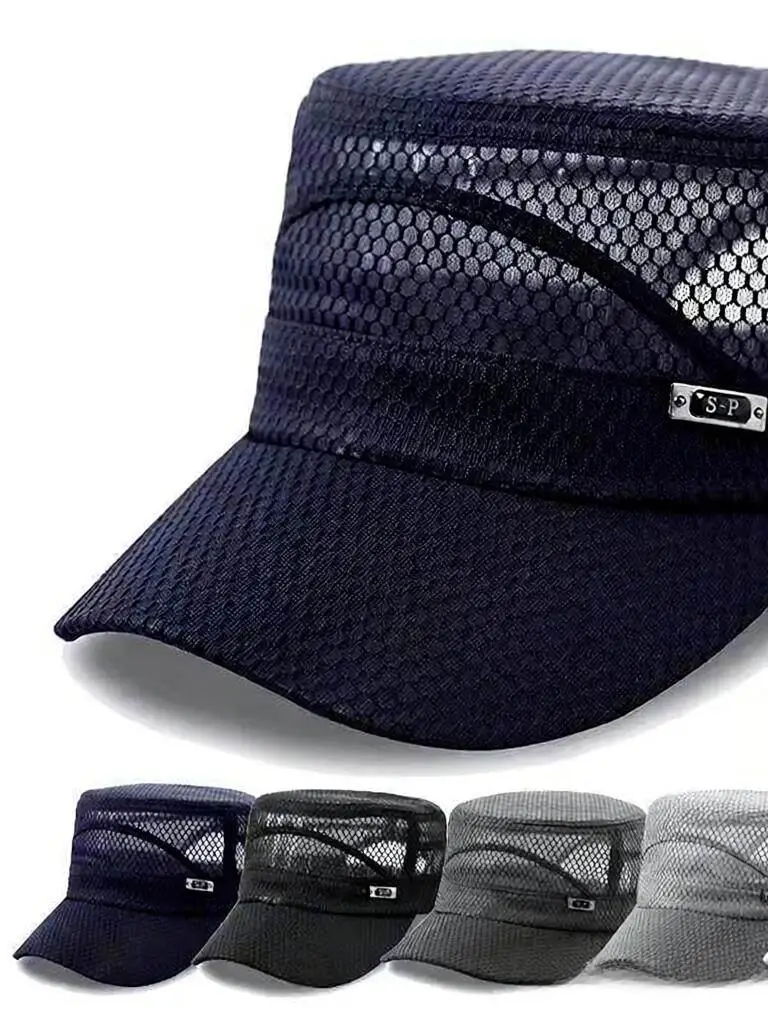 bone-de-pesca-masculino-para-verao-respiravel-com-topo-plano-protecao-uv-casual-equipamento-de-pesca-camping-e-viagem