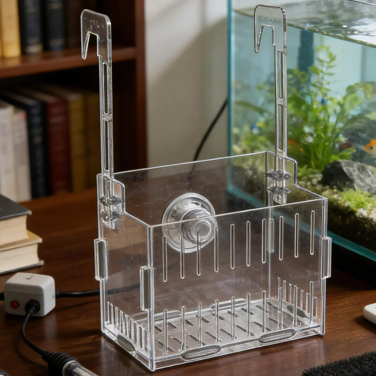 

Держатель для растений в аквариум с двойным крючком, гидропонная подставка, прозрачный акрил, регулируемая высота, держатель для водных растений