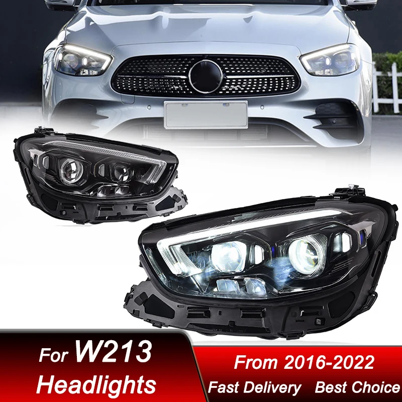 

Pop Car LED Headlights For Mercedes-Benz E class W213 2016-2022 high style LED Auto Headlamp Assembly Projector Lens Accessories