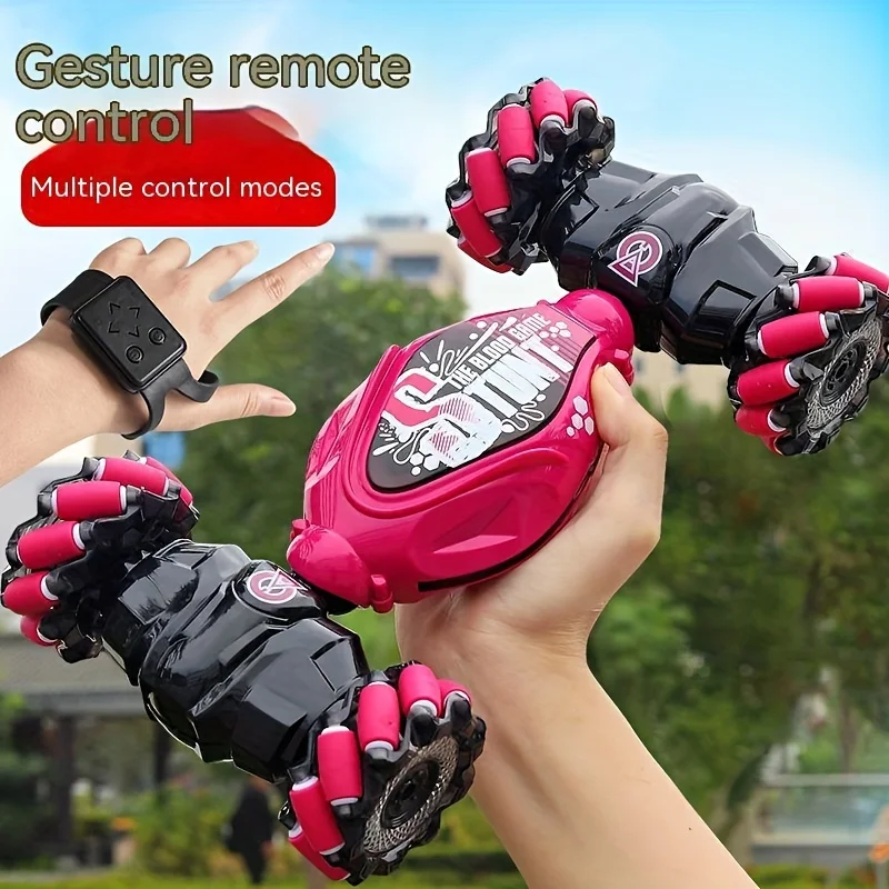 Gesture Deformation Remote Control Twist Four-Wheel Drive 360° Rotating Climbing Racing Boy Off-Road Vehicle RC Car w/ LED Light
