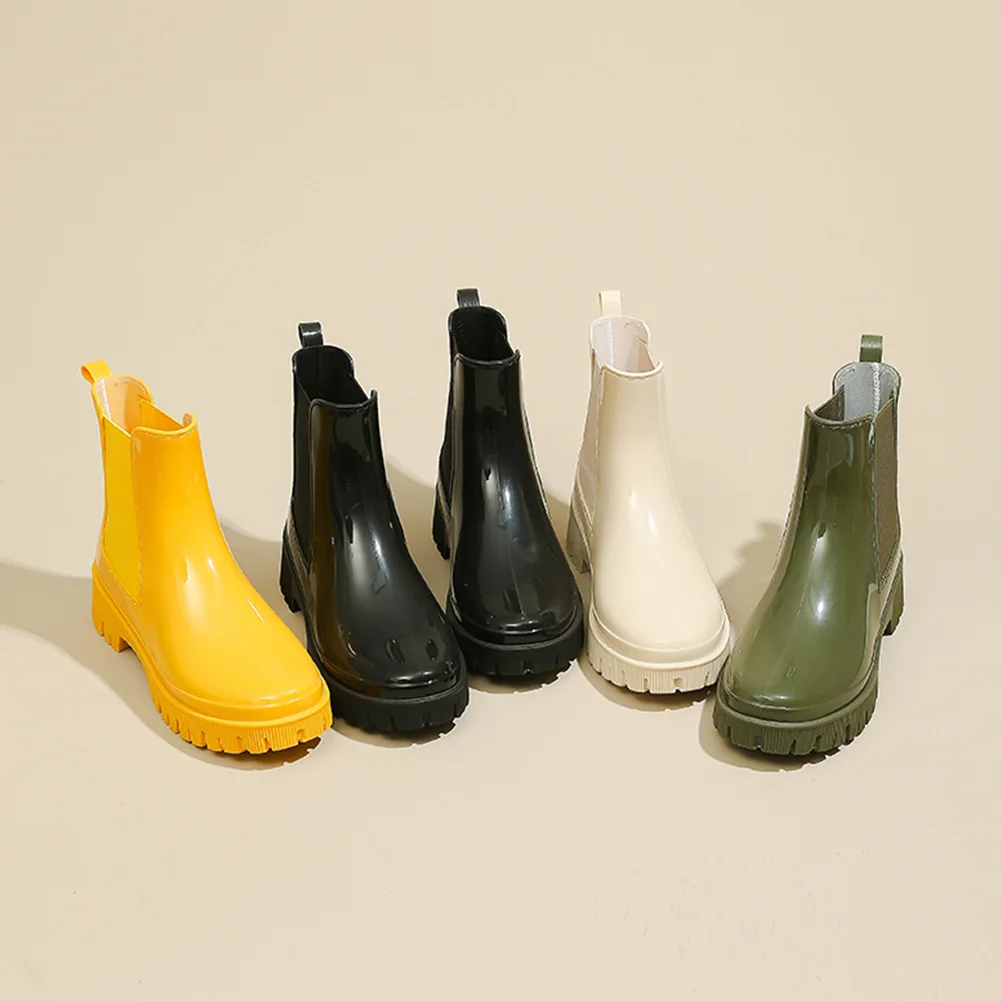 Bottes de pluie imperméables coordonnantes pour femmes, bottes de rinçage, chaussures de jardin, chaussures de travail en plein air