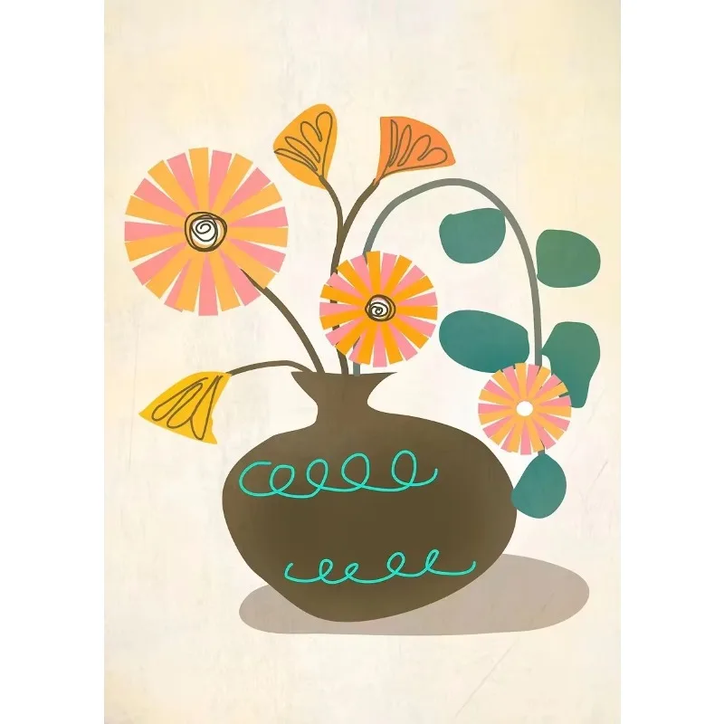 Simple Vase Art Poster Canvas Printing Color Fashion Trend House Home Villa Decoration Aesthetics Natural Wall Canvas Decorat