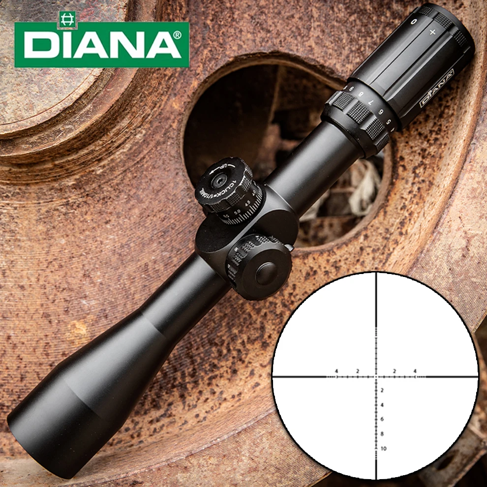DIANA 4-14x44 FFP First Focal Plane Scope, 4-14x Zoom HD Optical Sight with Side Focus Adjust