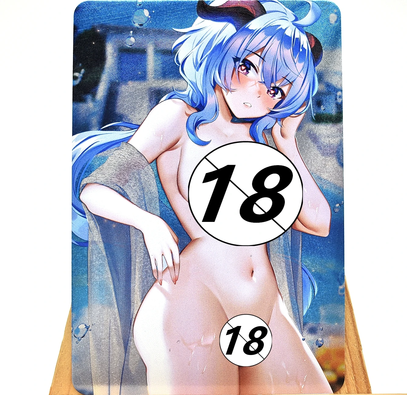 9Stks/set Anime Genshin Youth Cute Ganyu Girl Card Nude Card Sexy Toy Classic Game Collection Card