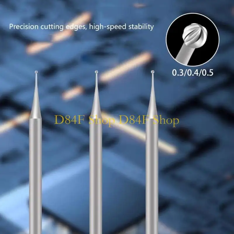 Pontas caneta moagem D84F 0,3 mm 0,4 mm 0,5 mm Broca Caneta moagem para placa principal Broca