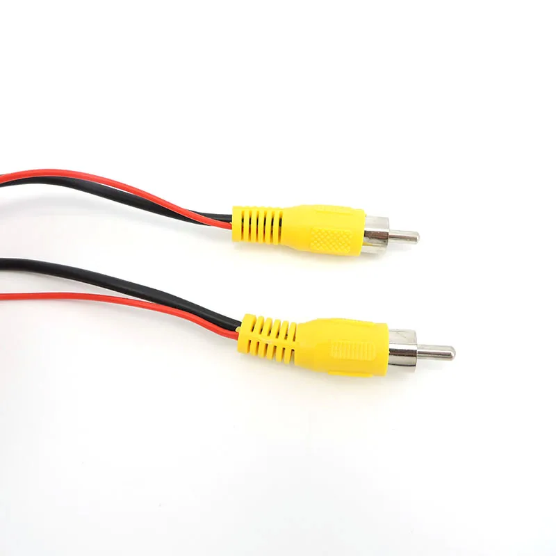 6/10/15M RCA Video Cable For Car Rear View Reverse Camera AV Extension Wire Adapter For Backup Car Multimedia Monitor DC Cable