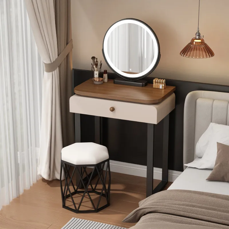 Tocador de maquillaje de estilo antiguo, moderno y minimalista, de madera, para el hogar, mesa de maquillaje vintage, cómoda esquinera para dormitorio, muebles.
