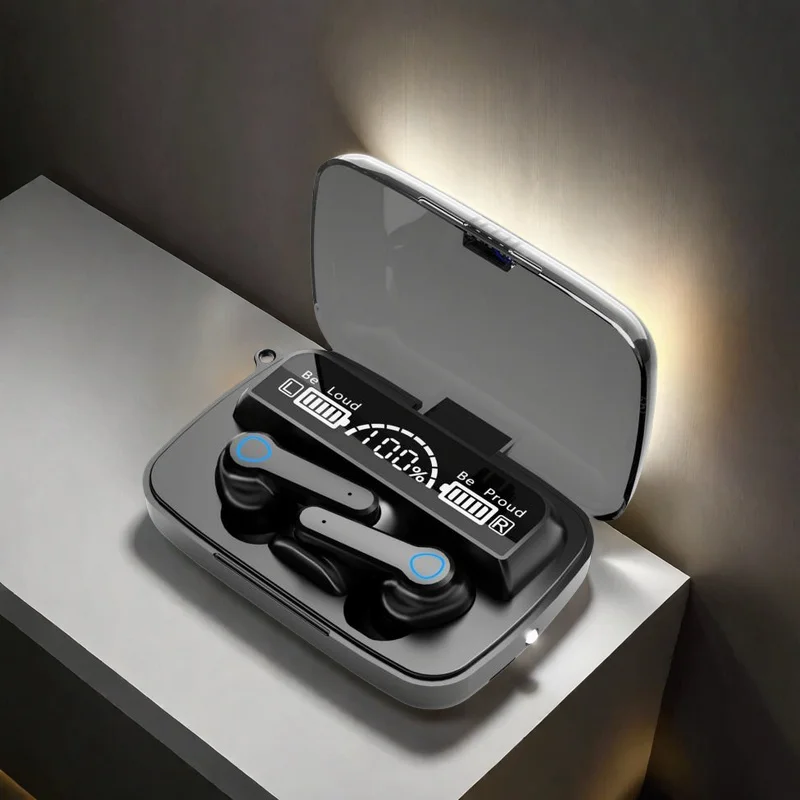 Auriculares TWS inteligentes con Control táctil, inalámbricos, compatibles con Bluetooth, pantalla LED resistente al agua con micrófono