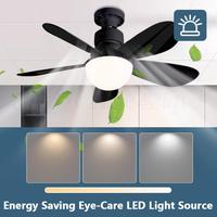 LED Ceiling Fan With Light Remote Control Dimmable 30W E27 Base Modern Smart Wireless Fans Lighting For Bedroom and Living Room