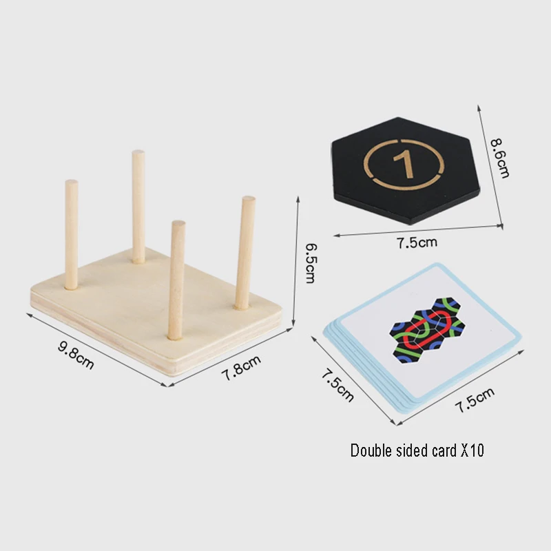 Sfida di pensiero per bambini Gioco di puzzle Montessori Giocattoli creativi Forma di corrispondenza Numero Impilabile Divertimento Calendario logico Giocattoli di intelligenza