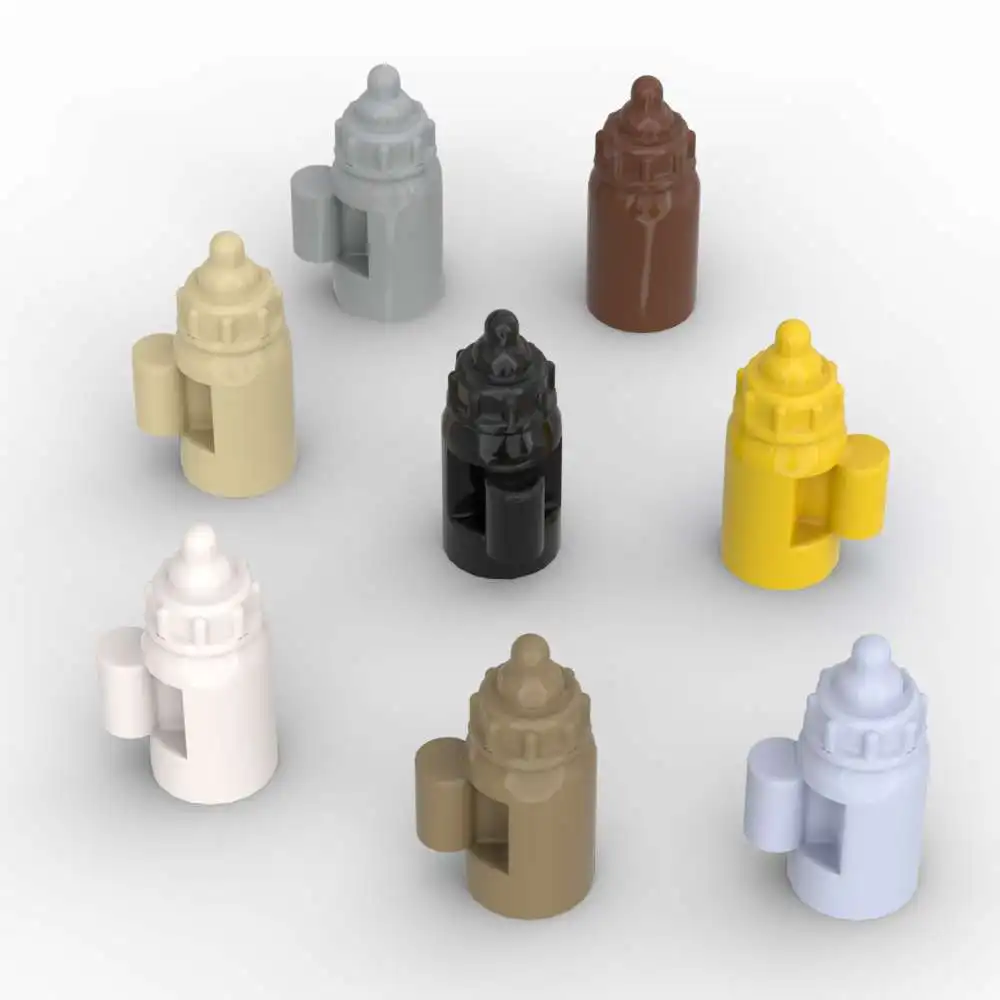 

MOC 10PCS Utensil Handheld 18855 Bottle Building Blocks Kit With Handle Milk Can Bricks Particle Educational Toy Children Gifts