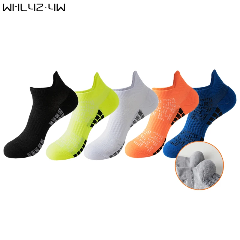 

5 Pairs Man Ankle Sport Socks Damping Sweat-Absorbing Towel Bottom Fitness Outdoor Bike Run Badminton Tennis Boat Socks 4 Season