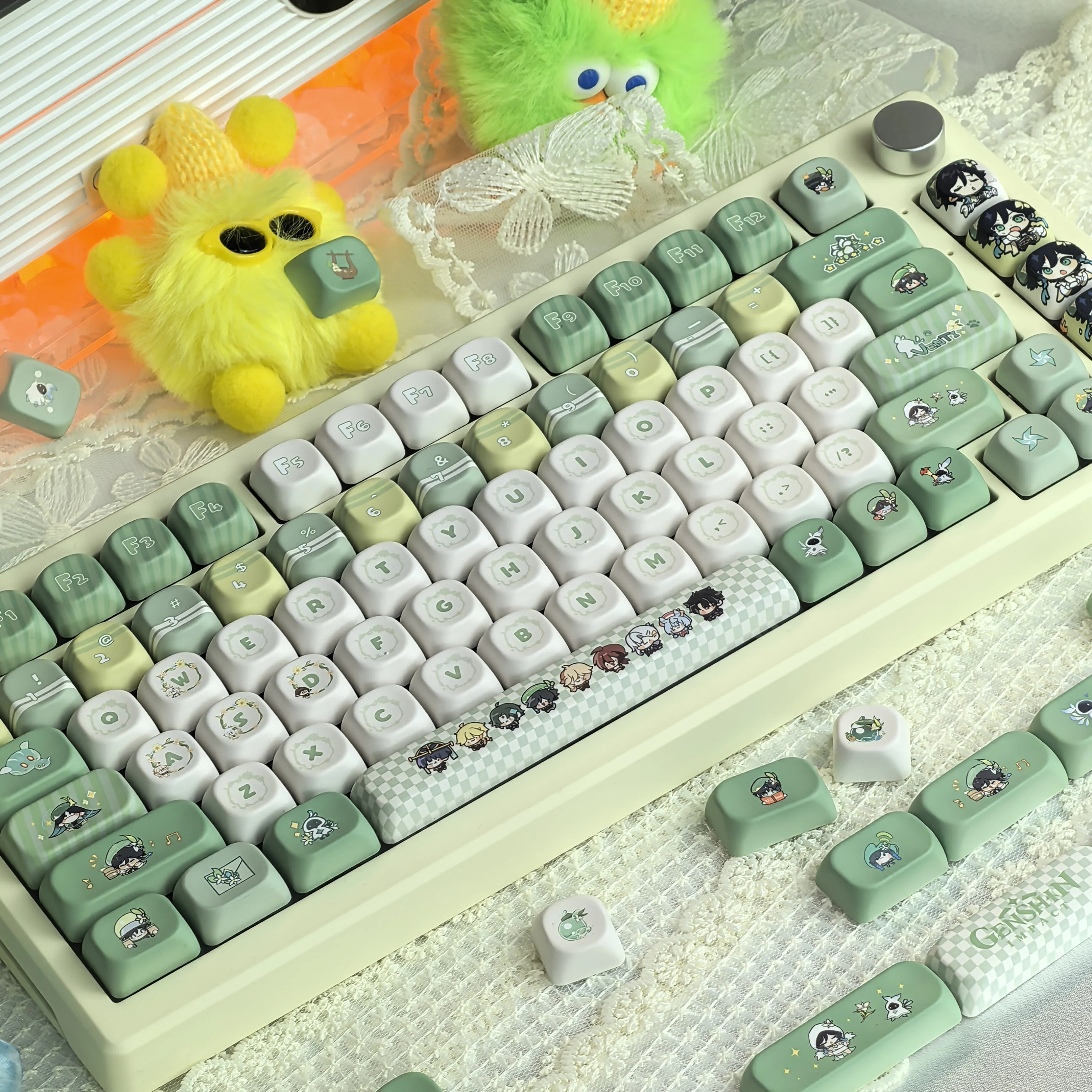 MAIMOOO 原神インパクト放浪者キーキャップ FUFU XIAO PBT 熱昇華 