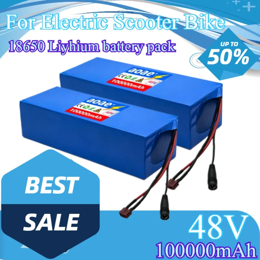 48V 13S5P 13S6P 13S8P 18650 Lithium Battery for Electric Bike Scooter With Charger Multiple Plugs
