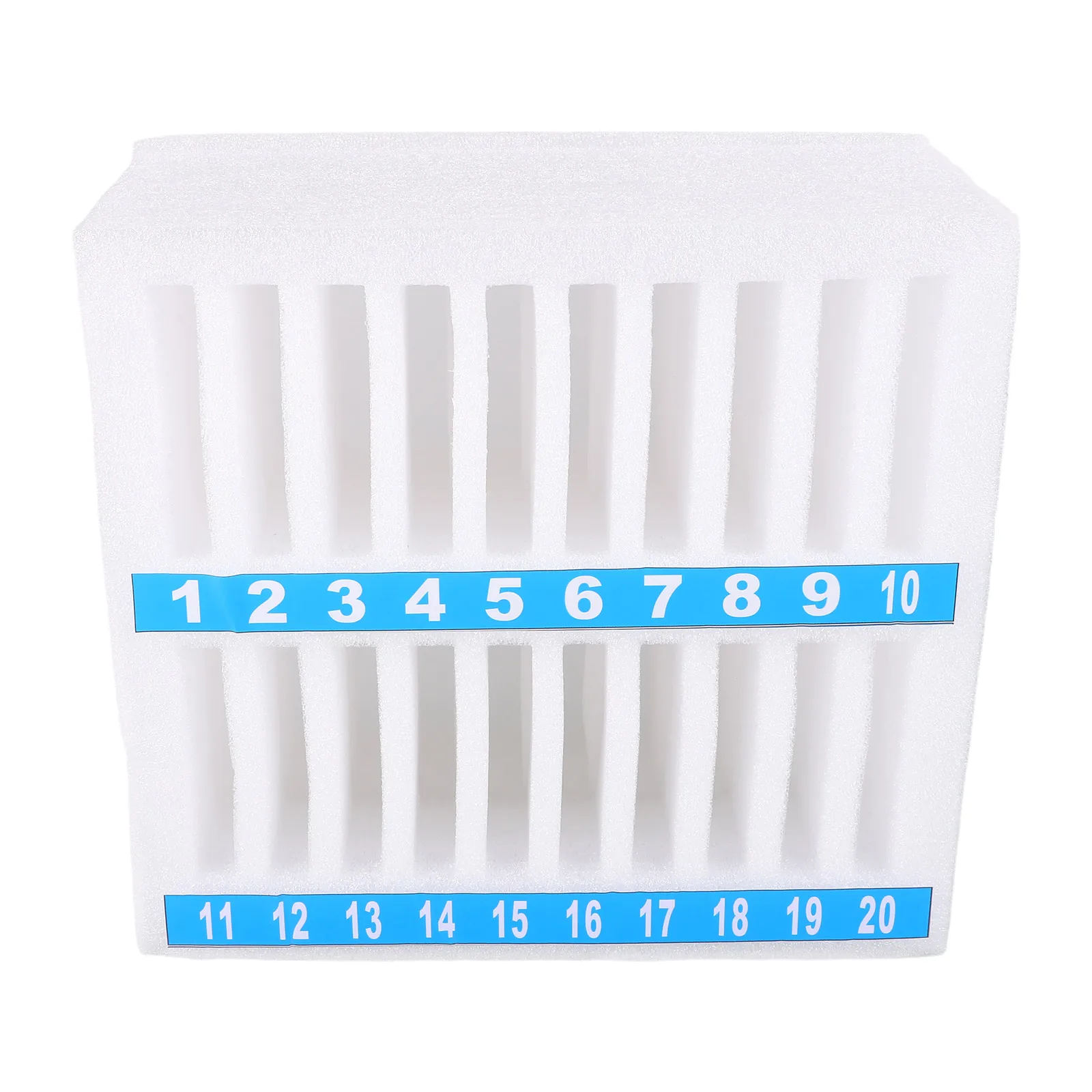 

Mobile Phone Storage Box 20 Grids White Foam Holder Desk Office Meeting Room Organizer Multi Compartment Tempered Glass Rack