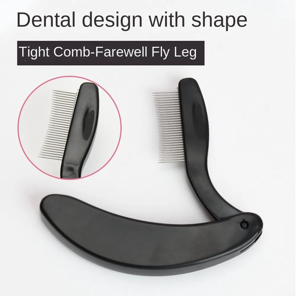 Pente separador de cílios dobrável, pente de aço inoxidável para dentes, rímel ultrafino, ferramenta separadora de cílios, escova de cílios