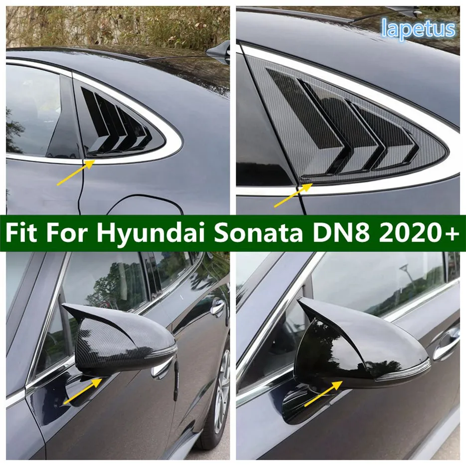 

Rearview Mirror Ox Horn Blade Style Rear Window Louver Shutter Cover Trim Fit For Hyundai Sonata DN8 2020 - 2023 Car Accessories