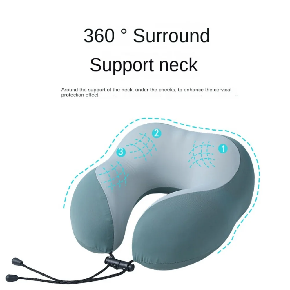 Ergonomic Slow Rebound U-shaped Travel Pillows Foam Cooling Napping Neck Pad Storage Bags Washable Sleeping Neck Pillow Offices