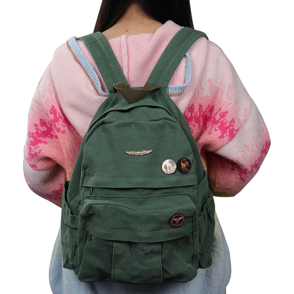 Ellie Cosplay Bag Backpack The Last of Cosplay Us School Shouler Bag Fantasy Halloween Adult Canvas Rucksack Birthday Xmas Gifts