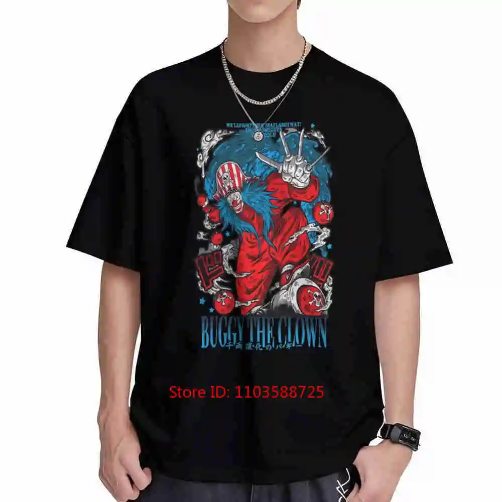 Buggy The Clown Anime Manga Short Sleeve Tee 100% Cotton T-Shirt
