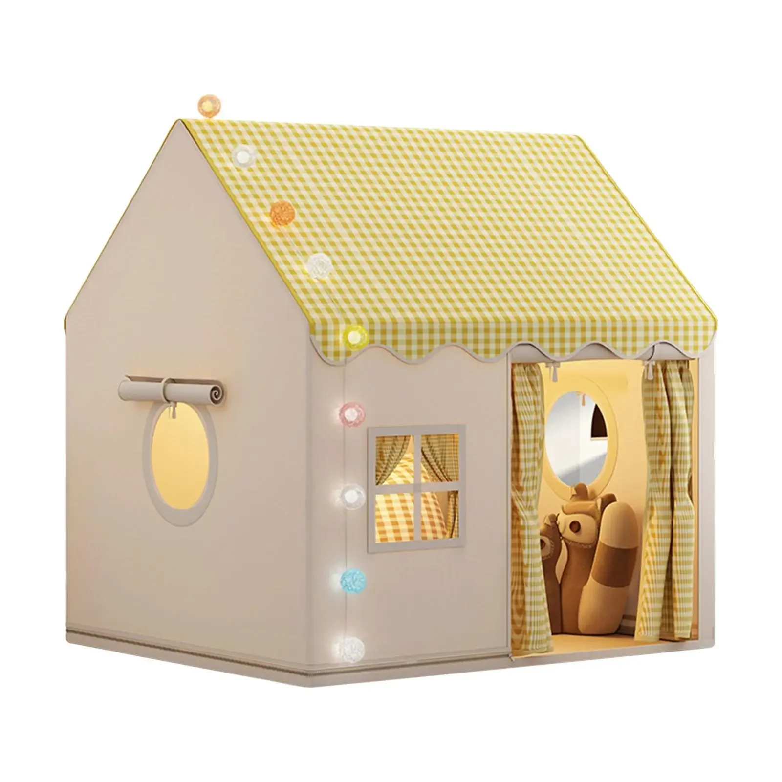 Kinderspielzeugzelt Prinzessin Kind Kleines Haus Klappspielzelt Mädchen Schloss Spielhaus Babyzelt Ohne helle Kugel Weihnachtsgeschenk