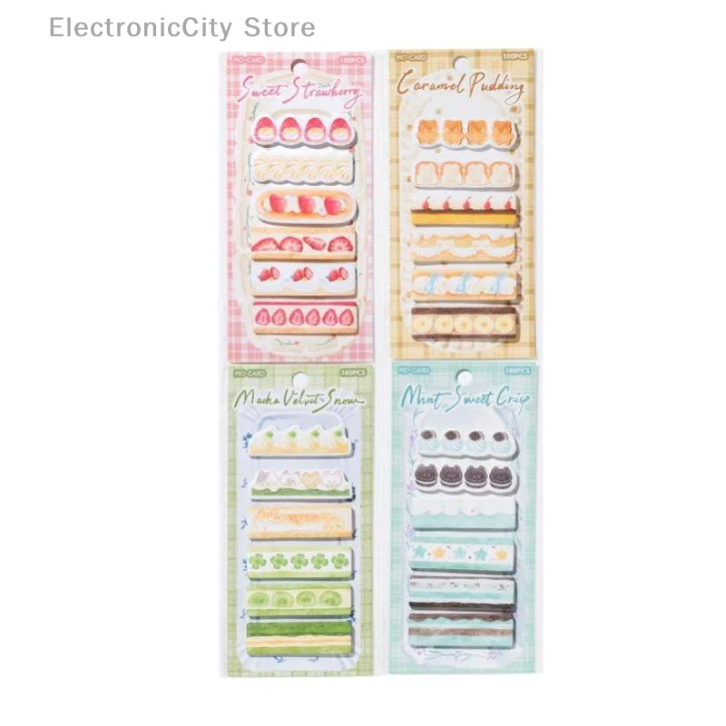 1/4Pcs Cute Cartoon Irregular Index Sticky Note Simulation Dessert Message Tag Memo Student Stationery Stickers Supplies