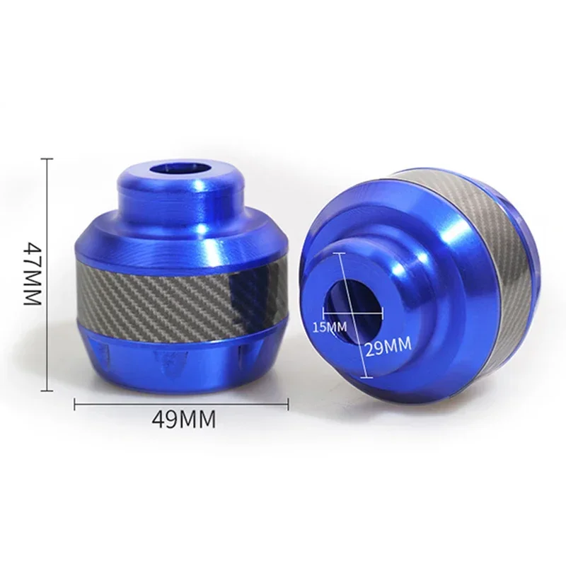 Universal Motorcycle Front Fork Anti-fall Cup, Aluminum Alloy Frame Slider, Carbon Fiber Decor for Motorbike & Scooter