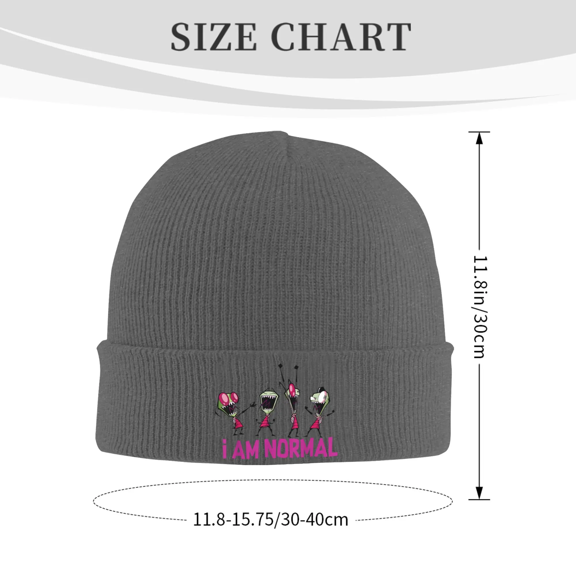 Invader Zim I Am Normal Dance Knitted Caps Women's Men's Beanie Autumn Winter Hat Acrylic  Warm Caps