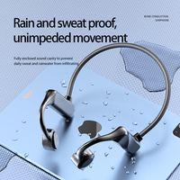 Lightweight Bone Conduction Wireless Headphones Bluetooth Compatible Comfortable for Outdoor Sports and Activities