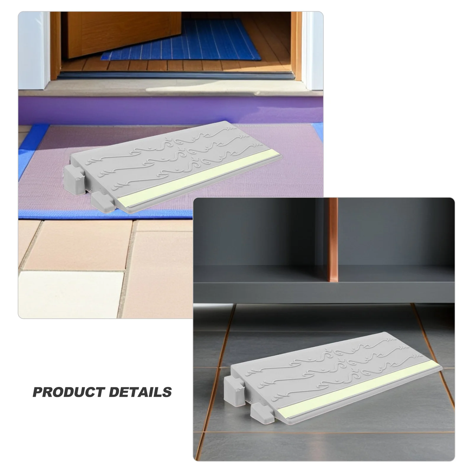 تسلق حصيرة 25x4.5 الأسود الفلورسنت المنحدر وسادة ل مكانس كهربائية للكنس فراغ الباب مدخل سلالم عتبة المنزل البلاستيك المضادة للانزلاق #3