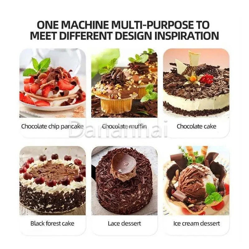 Aço inoxidável Chocolate Chip Shhaving Machine, totalmente automático e user-friendly, Slicer comercial