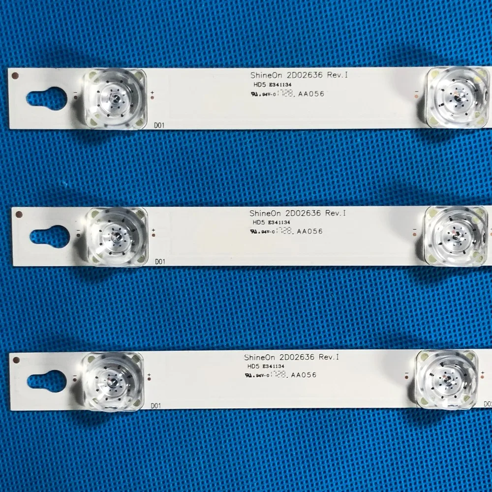 Strip LED untuk L43E5800-UD Shine0n 2D02636 DS-4C-LB4308-HR02J LE43D8600 LVF430CSOT LVF430CSOT