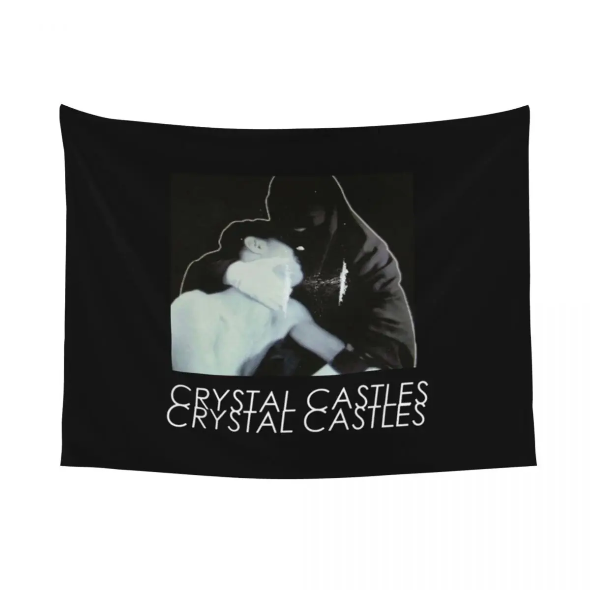 Crystal Castles Tapestry Hippie Fabric Wall Hanging Electronic Music Decor for Bedroom Background Cloth Witchcraft Wall Tapestry
