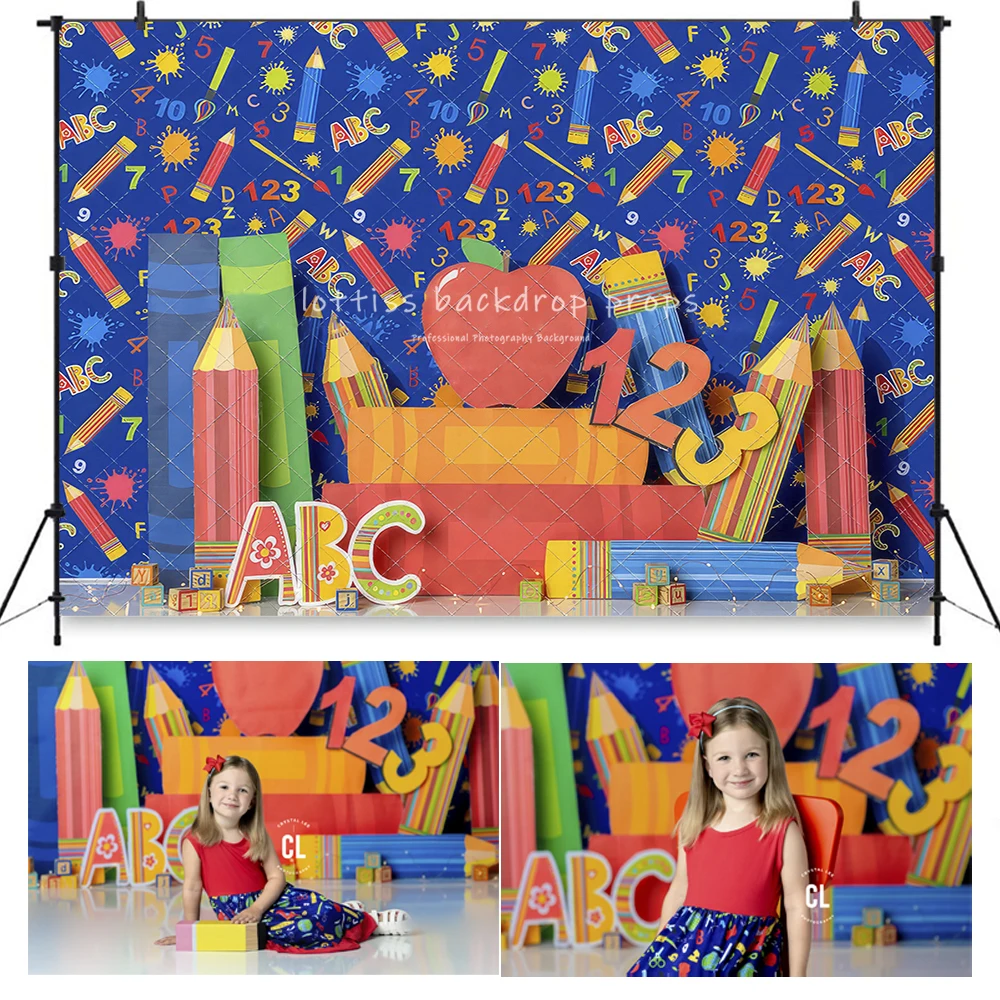 Joyful Classroom Exploration Backdrops Kids Baby Birthday Cake Smash Photography Child Photocall Graduate School Backgrouds