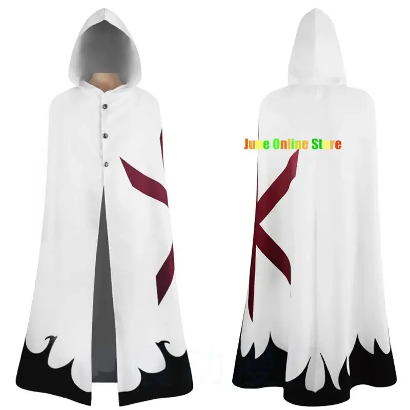 Bleach Yhwach Cosplay Costume Stern Ritter White Hooded Cloak Thousand-Year Blood War Arc Your Majesty Invisible Empire Cape US1