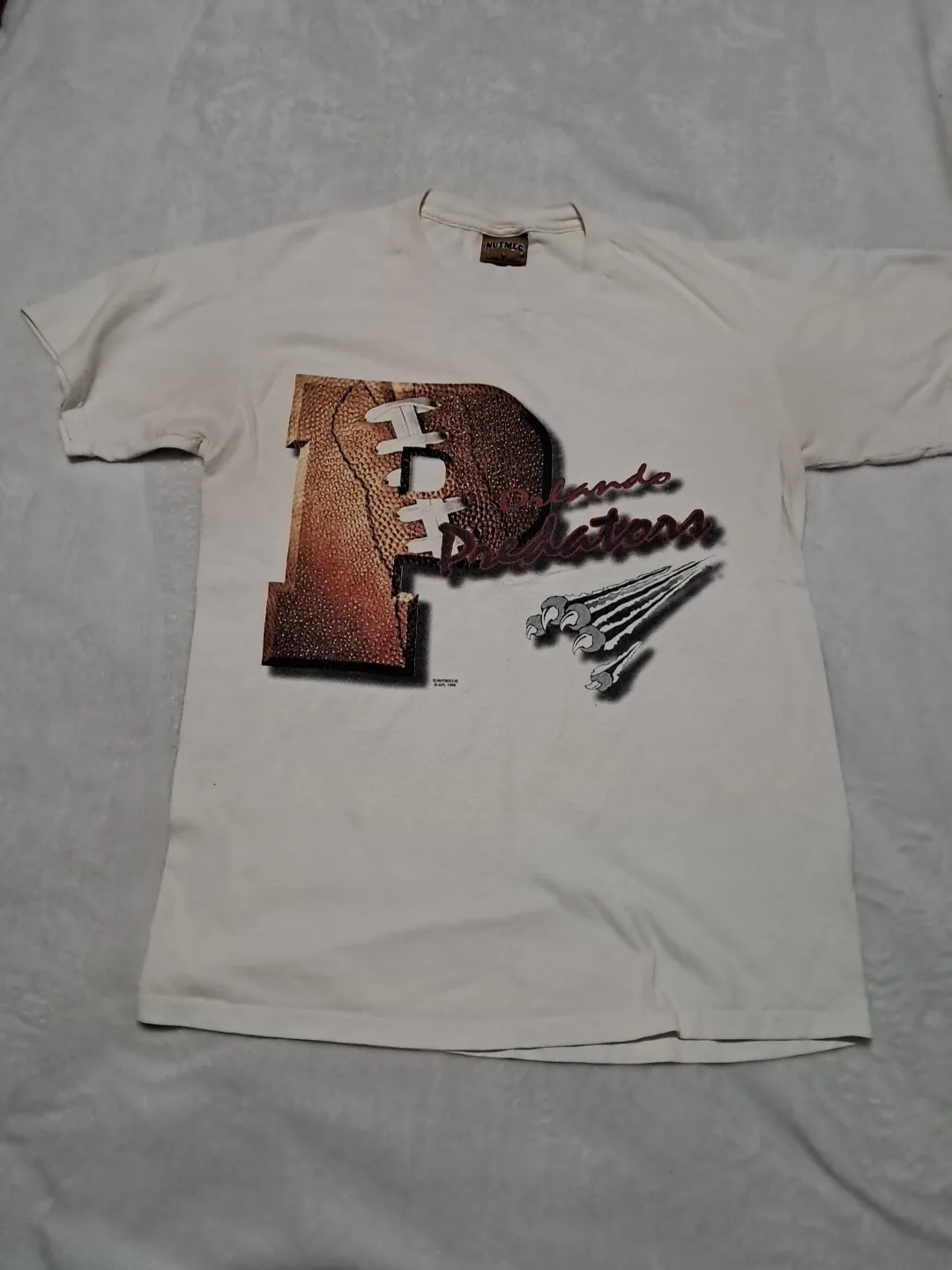 Orlando Predators 1996 Nutmeg Vintage T-Shirt Size Medium