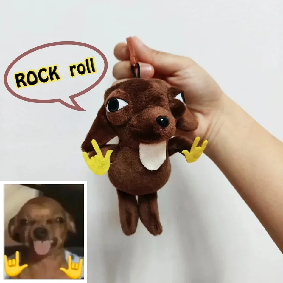 Cartoon Mutant Chihuahua Puppy Plush Funny Emoticon Toy Keychain Pendant Facial Expression Package Sand Sculpture Plush Ornament
