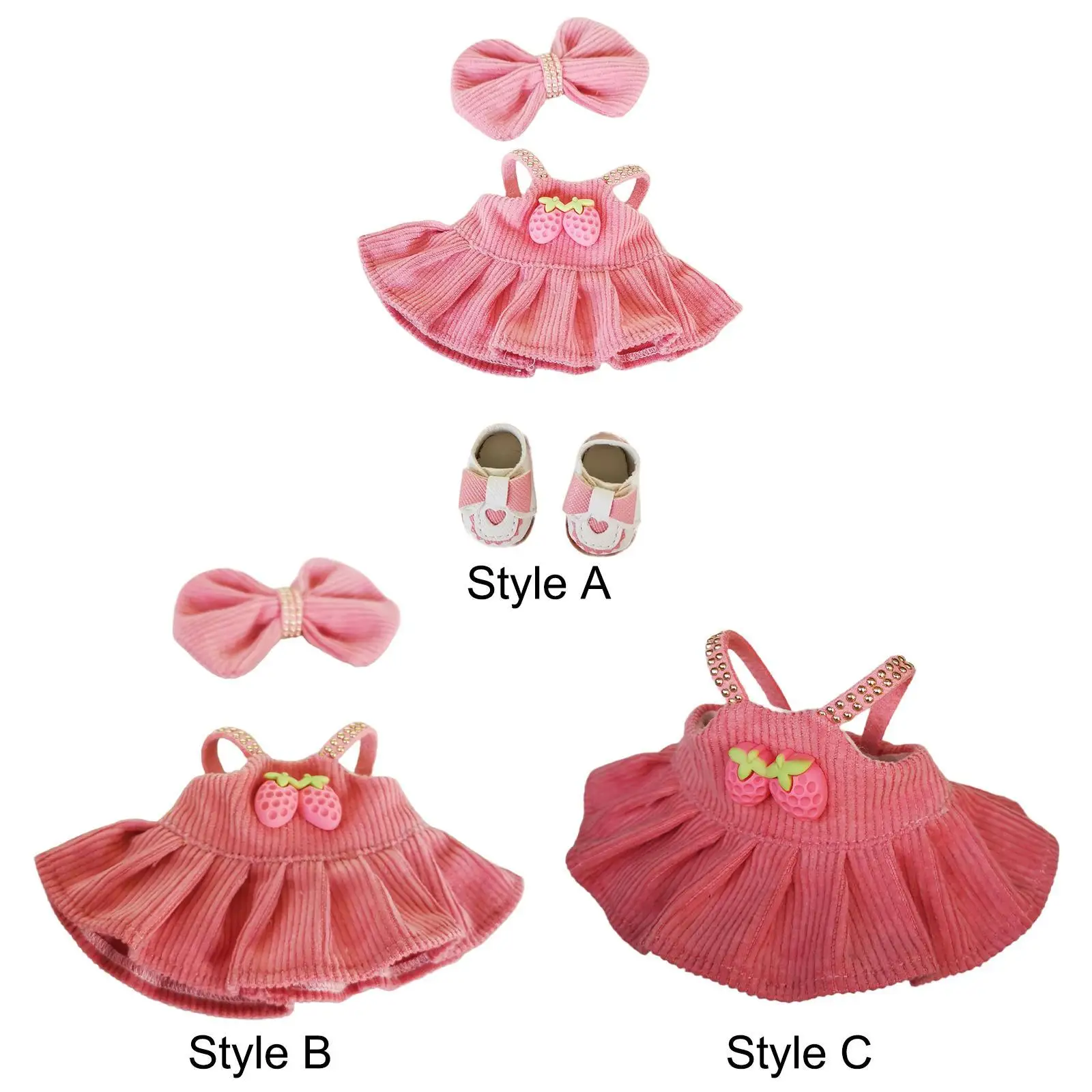 

Doll Clothes Set,Fashion Dolls Dress Suit,Costume Accessories Shoes for 17cm Dolls,Dress up Birthday Gifts,Thanksgiving Gifts