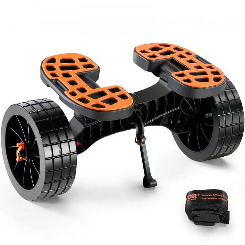 

Heavy Duty Kayak Cart, 320lbs Load Capacity, Detachable Canoe Trolley Cart with 10'' Solid Tires, Adjustable Brackets