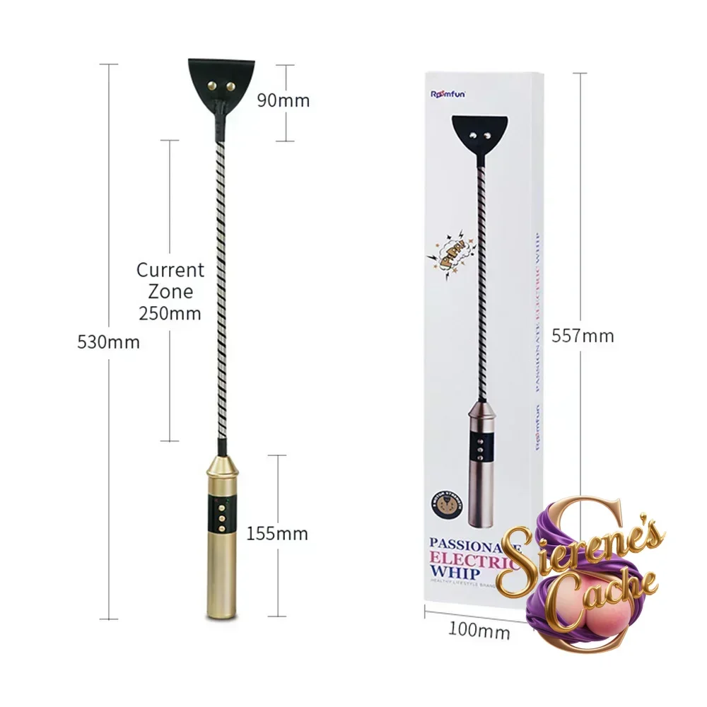 SCSM Electric Shock Whip Adult Game Slave Tune Up Flogger Sex Toys for Couple Spanking Flirting Stick Erotic Accessory Black