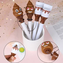 2pcs 0.7mm Funny Cartoon Toilet Poop Ballpoint Pen Black Ink Ball Pen Stationery Writing Tool School Office Supplies