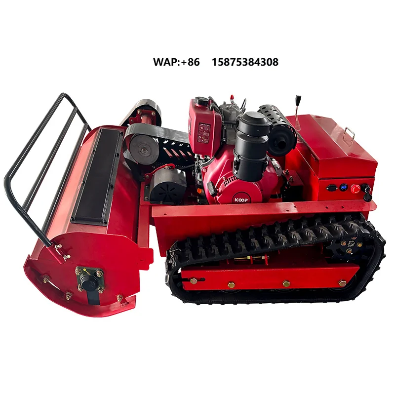 

Factory Direct Remote-Controlled Chain-Type Robot Lawn Mower Cordless Reel Tractor 200mm Industrial Grass