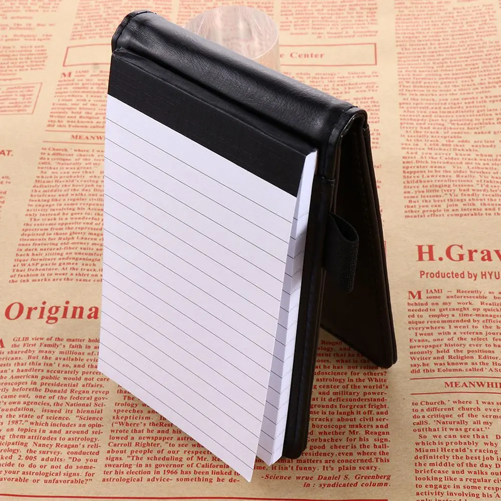Stationery Office Diary Retro Leather Cover Small A7 Notebook Business Memos Pocket Planner Mini Notepad