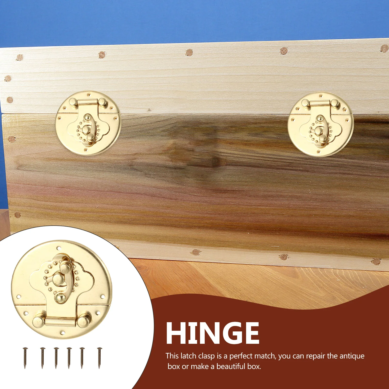 

1pc Jewelry Lock Buckle Chinese Style High-Hardness Copper Sturdy Durable Replacement For Gift Box Cabinet Vintage Panel